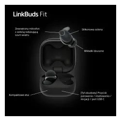 Słuchawki bezprzewodowe Sony LinkBuds Fit WF-LS910NB Dokanałowe Bluetooth 5.3 Czarny