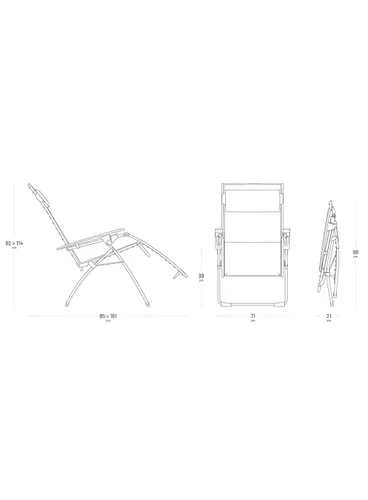 Fotel relaksacyjny Lafuma Zero Gravity Evolution Batyline Duo - obsidian gray