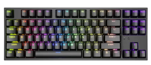 Klawiatura mechaniczna Genesis Thor 404 TKL US RGB - Gateron Yellow Pro - czarny