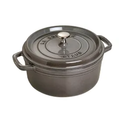 STAUB La Cocotte 3,8 l grafitowy - garnek żeliwny z pokrywką