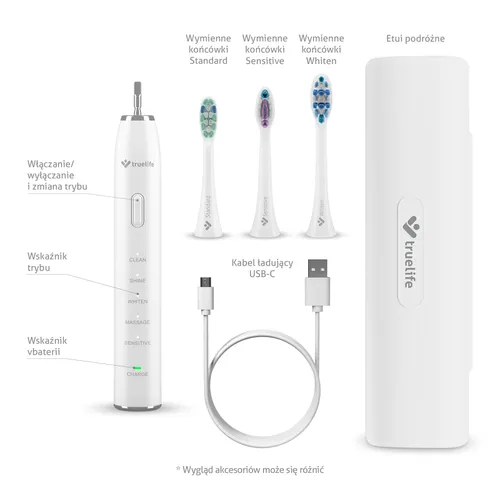 Szczoteczka soniczna TRUELIFE SonicBrush Clean30 (2 sztuki)