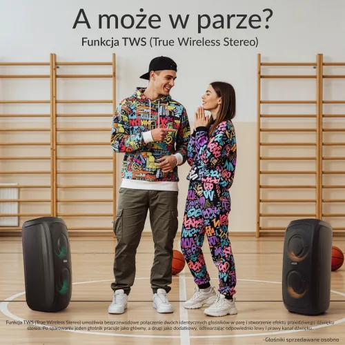 Power Audio Opticum Sound X11 Party Box 40W Bluetooth Radio FM Czarny