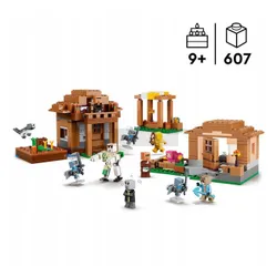 LEGO Minecraft 21596 Najazd przywoływaczy na wioskę, zestaw klocków 9+