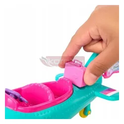 LALKA BARBIE CHELSEA PILOTKA zestaw z samolotem, pieskiem HTK38