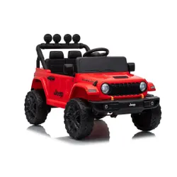 Auto Na Akumulator Jeep Rubicon 2X200W 24V Eva Skóra LED Pilot Radio MP3