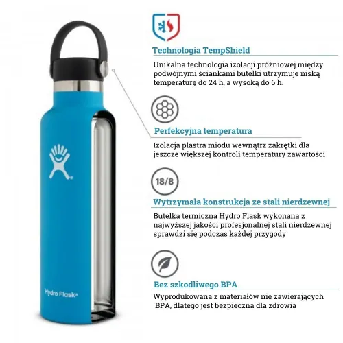 Butelka termiczna Hydro Flask Standard Mouth Flex Cap 532 ml - stone