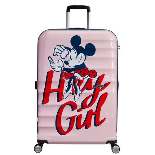 Walizka duża American Tourister Wavebreaker Disney - Minnie darling pink