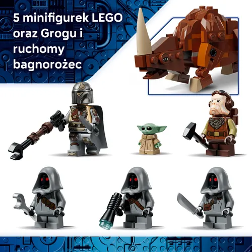 LEGO 75453 Star Wars: Мандалорский песчаный краулер джавов, набор кубиков 14+