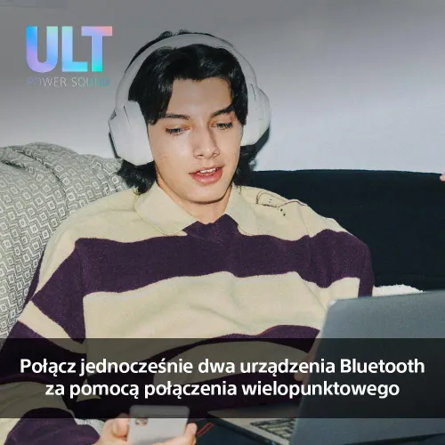 Słuchawki bezprzewodowe Sony ULT Wear WH-ULT900NH Nauszne Bluetooth 5.2 Szary