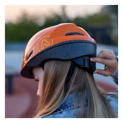 Kask rowerowy dziecięcy ATTABO Hinge pomarańczowy