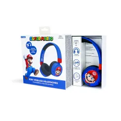 Słuchawki bezprzewodowe z mikrofonem OTL Technologies Super Mario Kids Wireless Dla Dzieci Nauszne Niebiesko-czarny