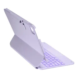 Etui na iPad Air 13 cali TYPECASE Edge+ Jasnofioletowy Klawiatura