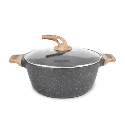 Garnek granitowy typu stone z pokrywką Konighoffer Fegato 6,2 l