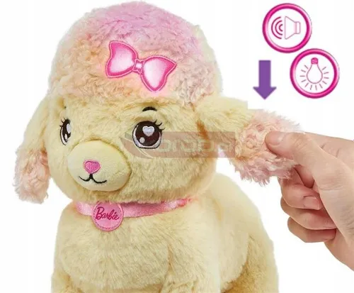LALKA BARBIE ZWIERZĄTKO DO STYLIZACJI interaktywny piesek w torebce + akc HPJ43