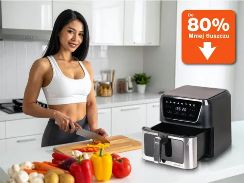 Air Fryer Frytkownica beztłuszczowa ELDOM FR60 Friko 8l z okienkiem do obserwacji postępów gotowania