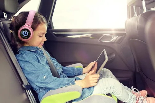 Słuchawki bezprzewodowe PowerLocus Buddy Kids Nauszne Dla Dzieci Bluetooth 5.3 Różowy