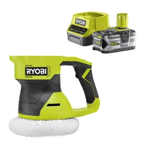 Polerka RYOBI RBP18150-0 + Akumulator RYOBI RC18120-150 5Ah 18V + Ładowarka