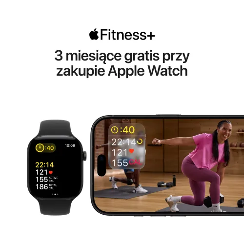 Smartwatch Apple Watch Series 12 GPS + Cellular Koperta 46 mm z aluminium w kolorze gwiezdnej szarości Pasek sportowy granat M/L