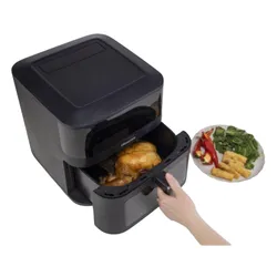 Air Fryer Frytkownica beztłuszczowa HISENSE HAF2100DCD 7.7l z 10 automatycznymi programami i okienkiem do obserwacji postępów gotowania