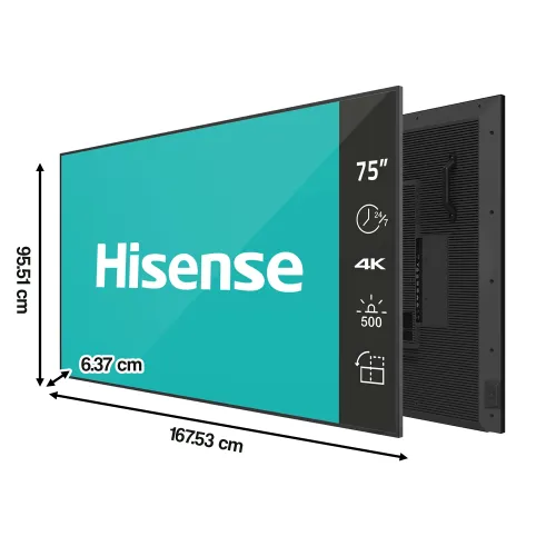 Monitor HISENSE 75DM66D 75" 3840x2160px