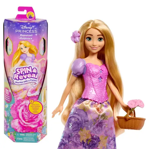 Mattel Lalka Disney Princess Spin Reveal Roszpunka