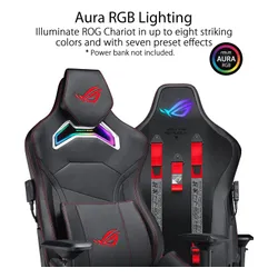 Fotel ASUS SL300C ROG Chariot Gamingowy do 120kg Skóra ECO Czarny