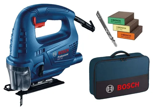 Bosch GST 700 aksesuarlarına sahip elektrikli testere