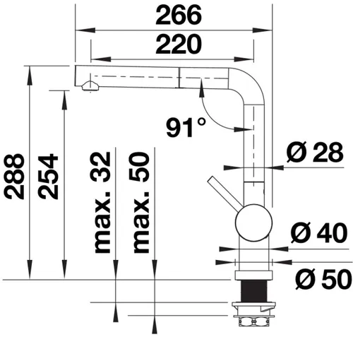 Bateria BLANCO Linus-S 527523 Czarny mat