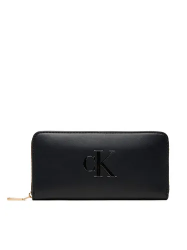Кошелек Calvin Klein Bold Ck Long Zip Around, большой, женский, LV04F1077G