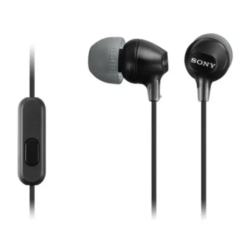 Słuchawki przewodowe Sony MDR-EX15AP Dokanałowe Mikrofon Czarny