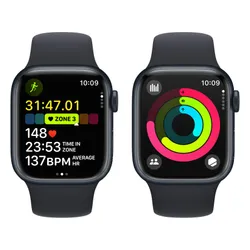 Apple Watch 9 GPS + сотовый 41 мм алюминиевый Север / Север Спортивный ремешок S / M