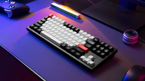 Klawiatura KEYCHRON Q3 HE QMK Wireless Czarno-biało-czerwony
