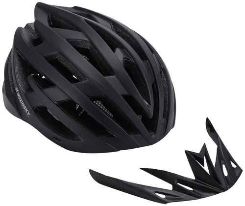 Kask rowerowy WOZINSKY HT-28VC Czarny MTB z lampką (rozmiar M)