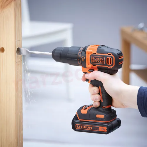 Akülü Matkap Black &amp; Decker BDCHD18KB 18 V 2x1.5 Ah pil