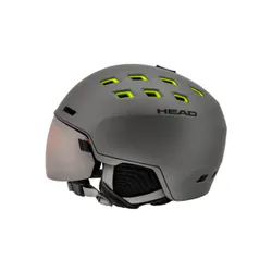 Kask narciarski męski z wbudowaną szybą HEAD RADAR anthracite/lime 2023 - Rozmiar - XL/XXL