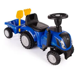 Jeździk traktor z przyczepką New Holland jeździdełko dla dziecka pojazd 12M+ niebieski