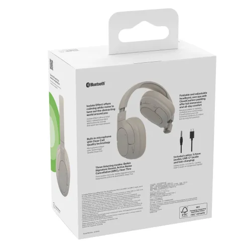 Słuchawki bezprzewodowe Belkin SoundForm Isolate Nauszne Bluetooth 5.4 Piaskowy