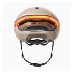 Kask rowerowy z kierunkowskazami ABUS Hyp-E champagne gold