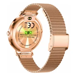 Smartwatch FOREVER SB-370 Lucca Różowe złoto + Pasek łaciaty