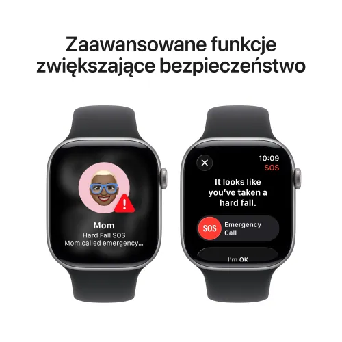 Smartwatch Apple Watch Series 11 GPS 46mm z aluminium Gwiezdna szarość Pasek sportowy Czarny M/L DEMO