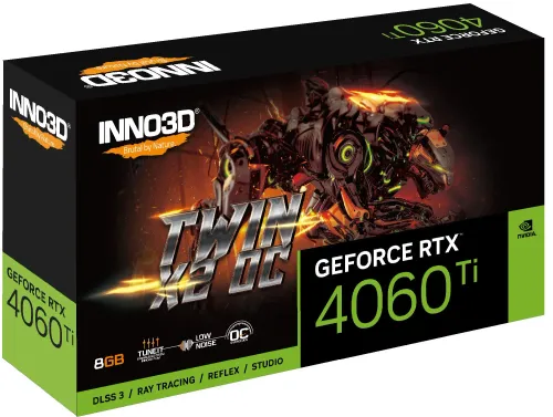 Karta graficzna Inno3D GeForce RTX 4060 Ti Twin X2 OC 8GB GDDR6 128bit DLSS 3