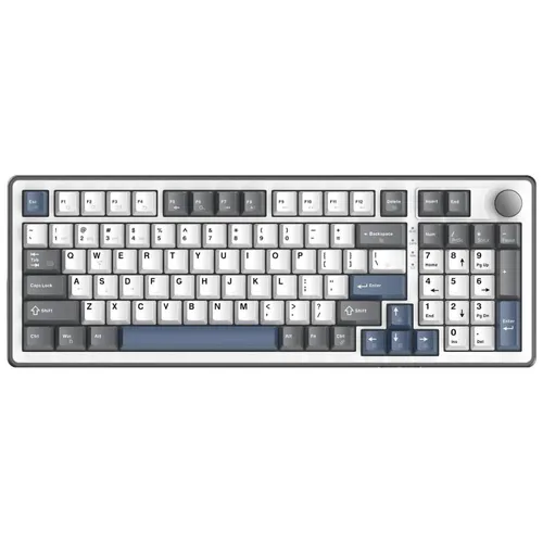 Klawiatura gamingowa White Shark Excalibur biała KTT Wine Red RGB Hot-Swap
