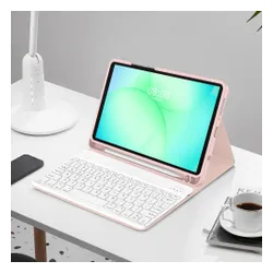 Etui na Galaxy Tab A9/A11 8.7 TECH-PROTECT SC Pen Różowy Klawiatura