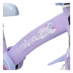 Rower dziecięcy HUFFY Disney Kraina Lodu 12 cali dla dziewczynki Fioletowy
