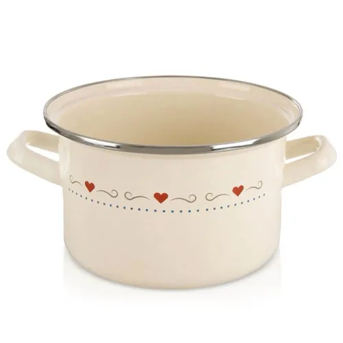 Garnek emaliowany kremowy TONCA 2 l