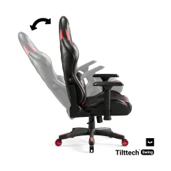 Fotel Diablo Chairs X-Ray 2.0 Normal Size Gamingowy do 136kg Skóra ECO Czarno-czerwony