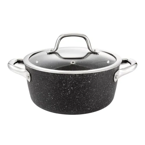 TESCOMA President Stone 2,5 l czarny - garnek aluminiowy z pokrywką