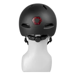 Kask rowerowy VAYOX Street VA0423BMM Czarny Miejski z lampką (rozmiar M)