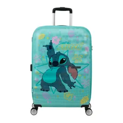 Walizka średnia American Tourister Wavebreaker Disney - Stitch flower