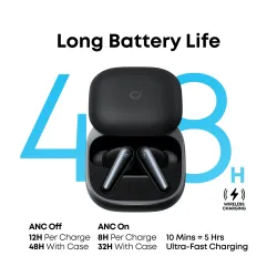 Słuchawki bezprzewodowe Soundcore Liberty 5 Dokanałowe Bluetooth 5.4 Czarny